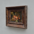 Original Classical Fruit Still Life Hand-Painted Oil Painting in Heavy Dark Wood Frame  (with Frame 43 x 38 cm)