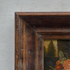 Original Classical Fruit Still Life Hand-Painted Oil Painting in Heavy Dark Wood Frame  (with Frame 43 x 38 cm)