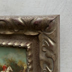 Old World Hunting Oil Painting, Rustic Framed Countryside Wall Art 44.5x39.5cm - Vintage Oil Painting - Arden Gallery