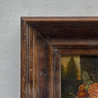 Original Classical Fruit Still Life Hand-Painted Oil Painting in Heavy Dark Wood Frame  (with Frame 43 x 38 cm) - Vintage Oil Painting - Arden Gallery