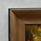 Original Framed Classical Floral Still Life Oil Painting, Vintage Flower Bouquet Art  (with Frame 37 x 42 cm ) - Vintage Oil Painting - Arden Gallery