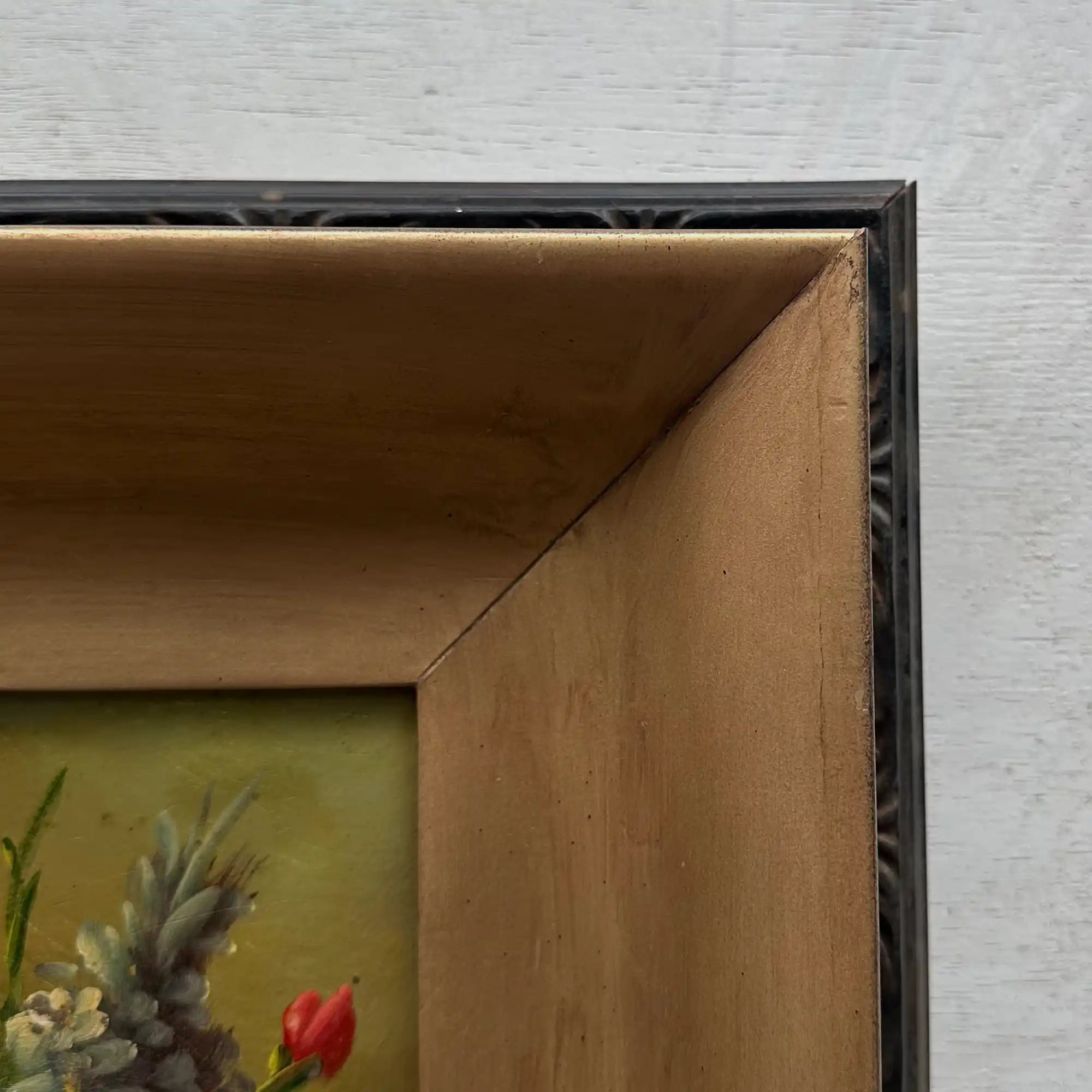Original Framed Classical Floral Still Life Oil Painting, Vintage Flower Bouquet Art  (with Frame 37 x 42 cm ) - Vintage Oil Painting - Arden Gallery