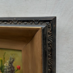 Original Framed Classical Floral Still Life Oil Painting, Vintage Flower Bouquet Art  (with Frame 37 x 42 cm ) - Vintage Oil Painting - Arden Gallery