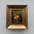 Original Framed Classical Floral Still Life Oil Painting, Vintage Flower Bouquet Art  (with Frame 37 x 42 cm ) - Vintage Oil Painting - Arden Gallery