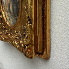 Original Framed Vintage European Street Scene Oil Painting, Miniature Townscape in Ornate Gold Frame - Vintage Oil Painting - Arden Gallery