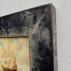 Original Framed Vintage Tall Ship Oil Painting, Maritime Seascape and Sailing Vessel Art - Vintage Oil Painting - Arden Gallery