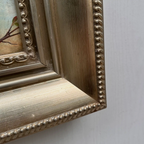 Original Hand Painted Parrot Artwork, Classical Bird Painting with Vintage Frame - Vintage Oil Painting - Arden Gallery