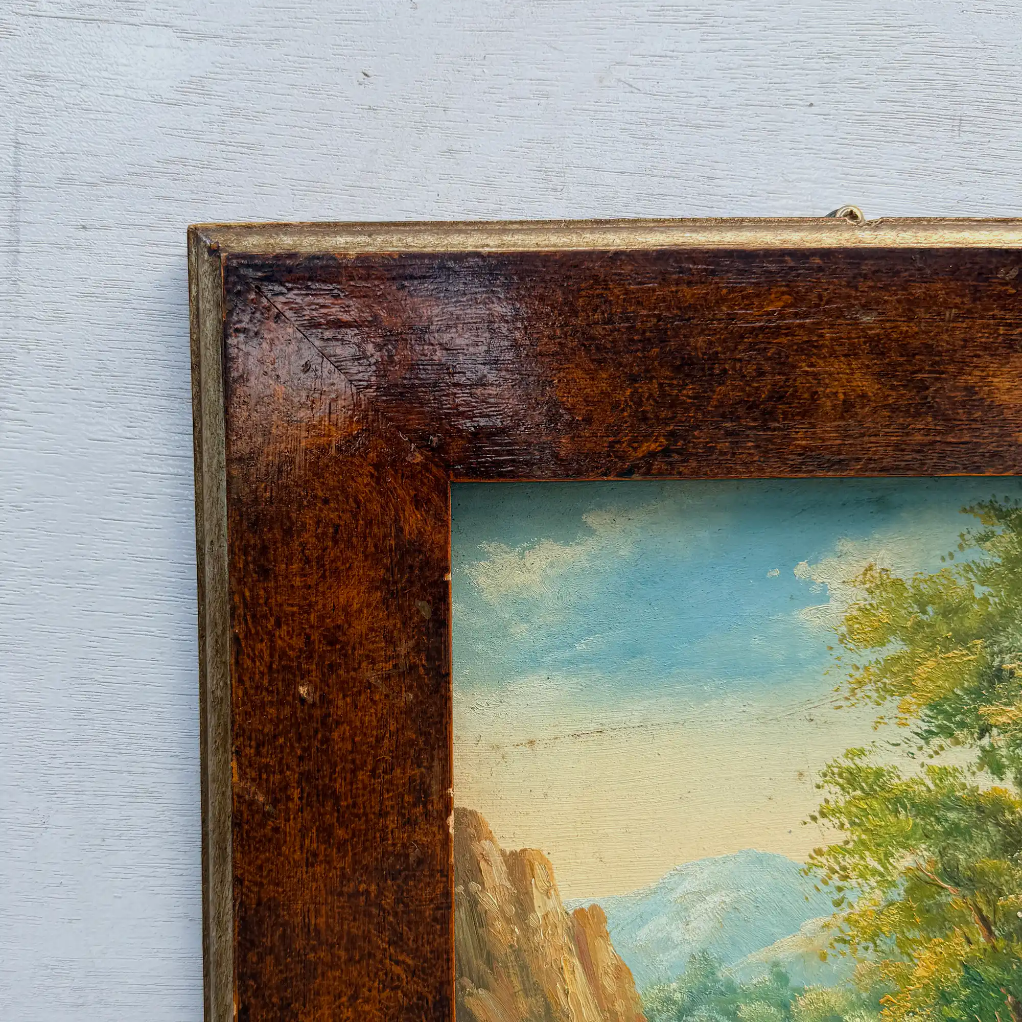 Original Hudson River School Style Landscape Oil Painting, Antique Framed Lake Art for Cabin Decor - Vintage Oil Painting - Arden Gallery