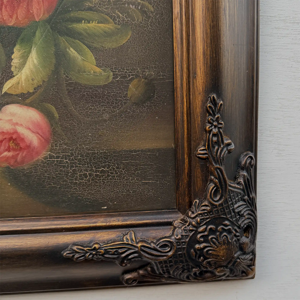 Original Vintage Floral Still Life Oil Painting, Classic Flower Bouquet Artwork 41 x 51 cm - Vintage Oil Painting - Arden Gallery