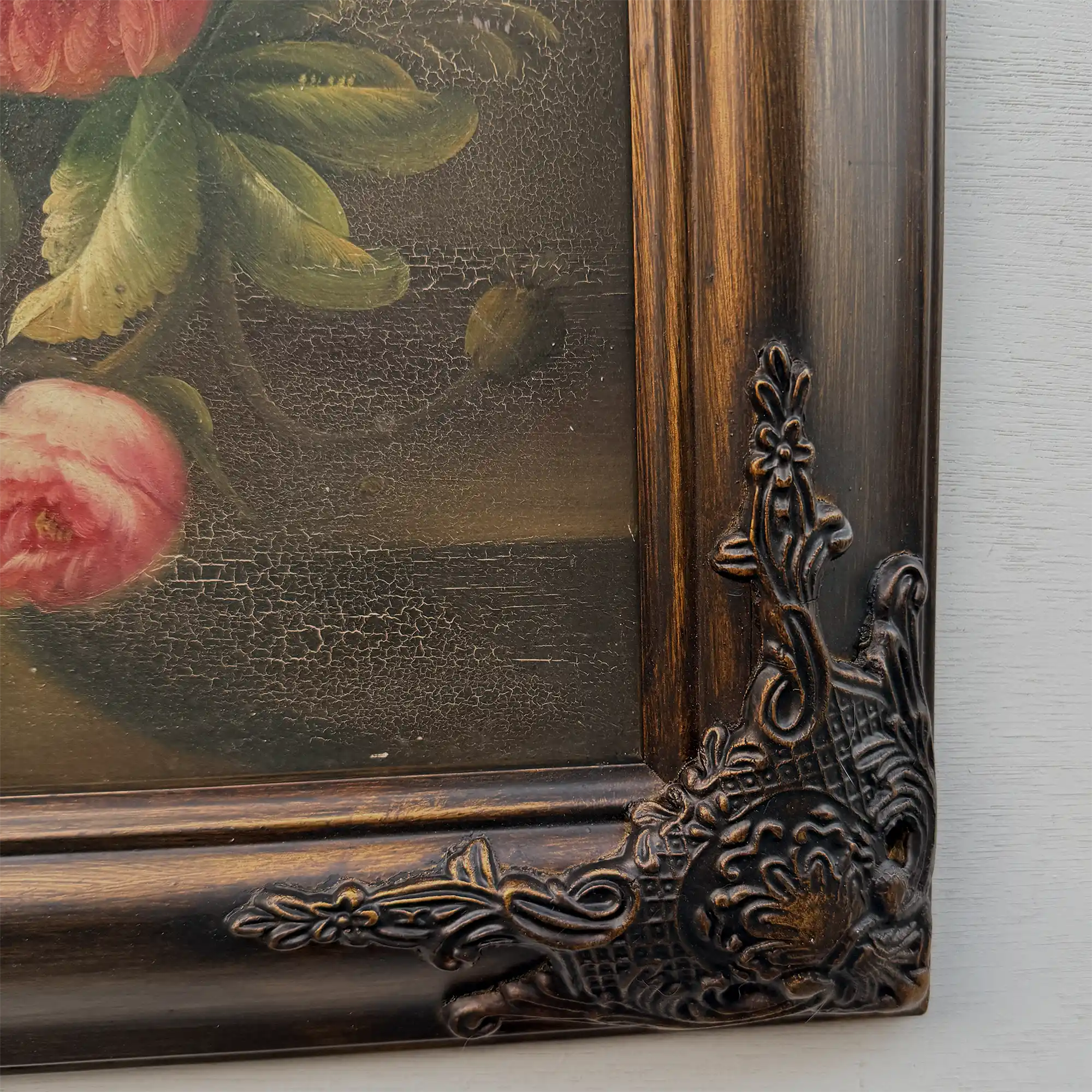 Original Vintage Floral Still Life Oil Painting, Classic Flower Bouquet Artwork 41 x 51 cm - Vintage Oil Painting - Arden Gallery