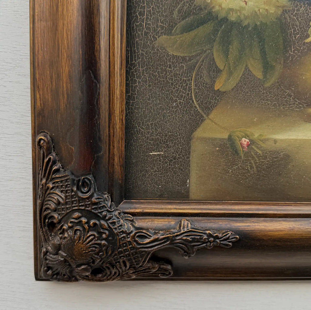 Original Vintage Floral Still Life Oil Painting, Classic Flower Bouquet Artwork 41 x 51 cm - Vintage Oil Painting - Arden Gallery