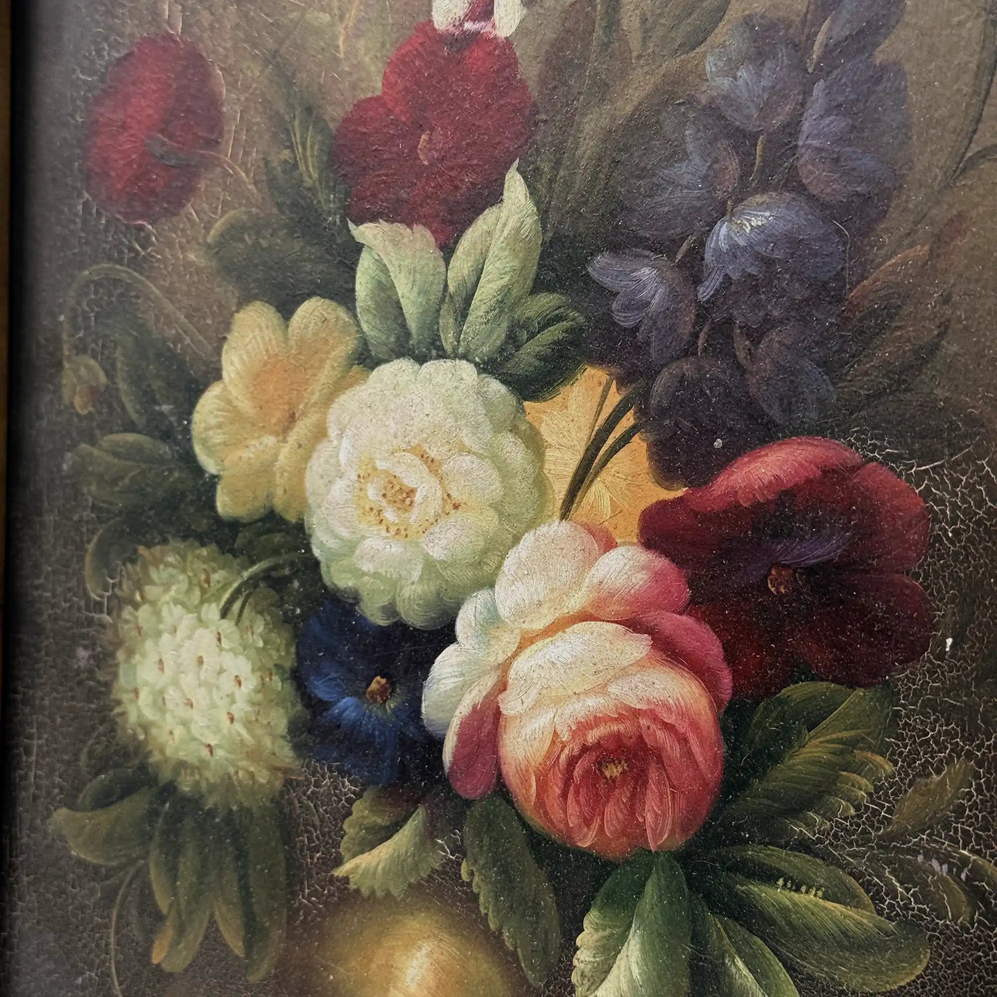 Original Vintage Floral Still Life Oil Painting, Classic Flower Bouquet Artwork 41 x 51 cm - Vintage Oil Painting - Arden Gallery