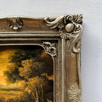Original Vintage Landscape Oil Painting, Hand-Painted Artwork Featuring Country Road & Woodland Pastoral Scenery - Vintage Oil Painting - Arden Gallery