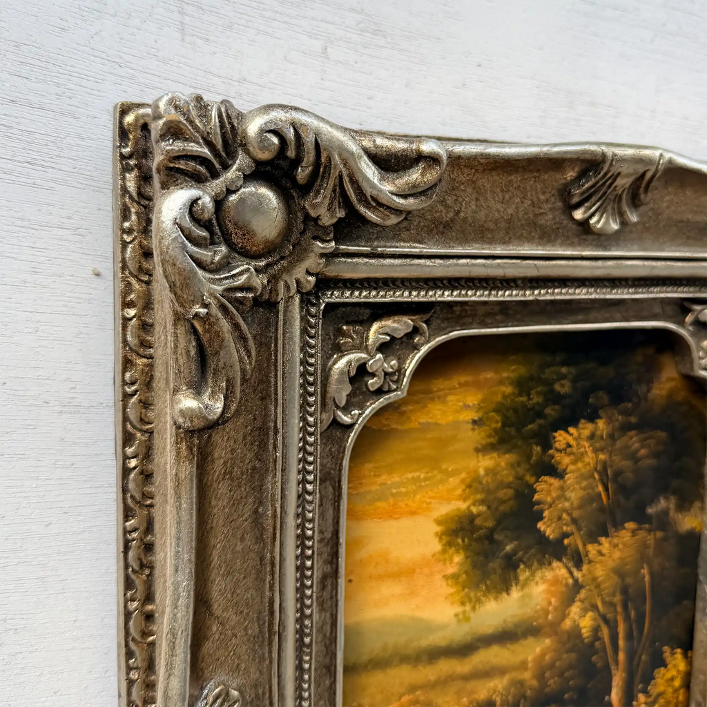 Original Vintage Landscape Oil Painting, Hand-Painted Artwork Featuring Country Road & Woodland Pastoral Scenery - Vintage Oil Painting - Arden Gallery