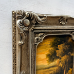 Original Vintage Landscape Oil Painting, Hand-Painted Artwork Featuring Country Road & Woodland Pastoral Scenery - Vintage Oil Painting - Arden Gallery