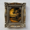 Original Vintage Landscape Oil Painting, Hand-Painted Artwork Featuring Country Road & Woodland Pastoral Scenery - Vintage Oil Painting - Arden Gallery