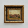 Original Vintage Sheep Farm Oil Painting, Rural Landscape Wall Art in Ornate Frame - Vintage Oil Painting - Arden Gallery