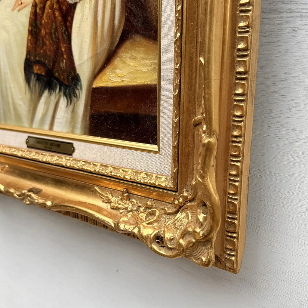 Portrait of Madame Ackerman | Vintage Oil Reproduction after Winterhalter | Ornate Frame | 19.3×22.8in - Vintage Oil Painting - Arden Gallery