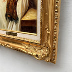 Portrait of Madame Ackerman | Vintage Oil Reproduction after Winterhalter | Ornate Frame | 19.3×22.8in - Vintage Oil Painting - Arden Gallery