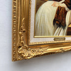 Portrait of Madame Ackerman | Vintage Oil Reproduction after Winterhalter | Ornate Frame | 19.3×22.8in - Vintage Oil Painting - Arden Gallery
