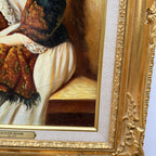 Portrait of Madame Ackerman | Vintage Oil Reproduction after Winterhalter | Ornate Frame | 19.3×22.8in - Vintage Oil Painting - Arden Gallery