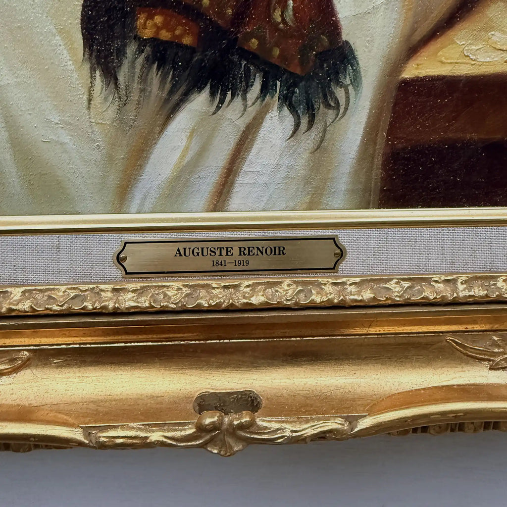 Portrait of Madame Ackerman | Vintage Oil Reproduction after Winterhalter | Ornate Frame | 19.3×22.8in - Vintage Oil Painting - Arden Gallery