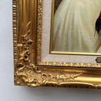 Portrait of Madame Ackerman | Vintage Oil Reproduction after Winterhalter | Ornate Frame | 19.3×22.8in - Vintage Oil Painting - Arden Gallery