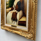 Portrait of Madame Ackerman | Vintage Oil Reproduction after Winterhalter | Ornate Frame | 19.3×22.8in - Vintage Oil Painting - Arden Gallery