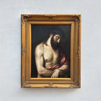 The Crown of Thorns | Vintage Religious Oil Painting | Ornate Gold Frame | 17.3×21.3in - Vintage Oil Painting - Arden Gallery