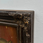 Two Cats Resting Together Oil Painting | Vintage Cat Portrait | Ornate Dark Frame |  21.7×17.7in - Vintage Oil Painting - Arden Gallery