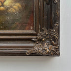 Two Cats Resting Together Oil Painting | Vintage Cat Portrait | Ornate Dark Frame |  21.7×17.7in - Vintage Oil Painting - Arden Gallery