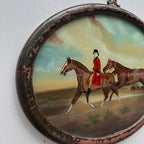 Vintage 1960s English Equestrian Oil Painting – Red-Coated Rider&nbsp  ( 15.7 × 11.4 in) - Vintage Oil Painting - Arden Gallery