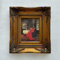 Vintage Catholic Cardinal Oil Painting, Framed European Religious Figure Art (16.1×18.1 in) - Vintage Oil Painting - Arden Gallery