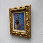 Vintage Floral Still Life Hand-Painted Oil Painting | Gold Carved Solid Wood Frame 32x39cm - Vintage Oil Painting - Arden Gallery