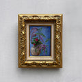 Vintage Floral Still Life Hand-Painted Oil Painting | Gold Carved Solid Wood Frame 32x39cm - Vintage Oil Painting - Arden Gallery