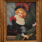Vintage Gilded Carved Frame | Lady Portrait Hand-Painted Oil Painting 48x58cm - Vintage Oil Painting - Arden Gallery