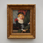 Vintage Gilded Carved Frame | Lady Portrait Hand-Painted Oil Painting 48x58cm - Vintage Oil Painting - Arden Gallery