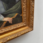 Vintage Gilded Carved Frame | Lady Portrait Hand-Painted Oil Painting 48x58cm - Vintage Oil Painting - Arden Gallery