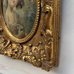 Vintage Girl Portrait Painting, Classic Hand Painted Oil Artwork, Baroque Style Ornate Framed Art - Vintage Oil Painting - Arden Gallery