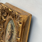 Vintage Girl Portrait Painting, Classic Hand Painted Oil Artwork, Baroque Style Ornate Framed Art - Vintage Oil Painting - Arden Gallery