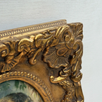 Vintage Girl Portrait Painting, Classic Hand Painted Oil Artwork, Baroque Style Ornate Framed Art - Vintage Oil Painting - Arden Gallery