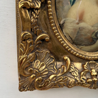 Vintage Girl Portrait Painting, Classic Hand Painted Oil Artwork, Baroque Style Ornate Framed Art - Vintage Oil Painting - Arden Gallery