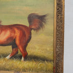Vintage Horse Painting, Classic Hand Painted Equine Artwork, Ornate Wood Framed Collectible Oil Art - Vintage Oil Painting - Arden Gallery