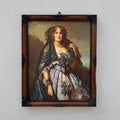 Vintage Lady Portrait Hand-Painted Oil Painting | European Noblewoman Art | Solid Wood Frame 32x39cm - Vintage Oil Painting - Arden Gallery