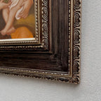 Vintage Madonna and Child Oil Painting, Religious Portrait Art with Ornate Wooden Frame - Vintage Oil Painting - Arden Gallery