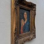 Vintage Praying Madonna Oil Painting, Small Framed Christian Art - Vintage Oil Painting - Arden Gallery