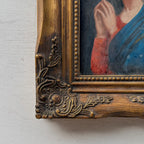 Vintage Praying Madonna Oil Painting, Small Framed Christian Art - Vintage Oil Painting - Arden Gallery