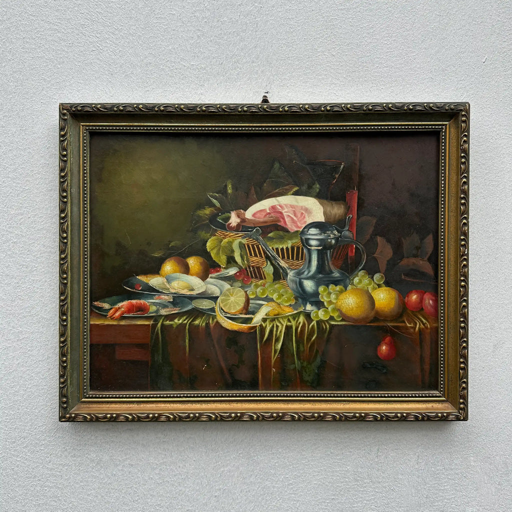 Vintage Still Life Hand-Painted Oil Painting | Mid-20th Century Artwork |  45x35cm - Vintage Oil Painting - Arden Gallery