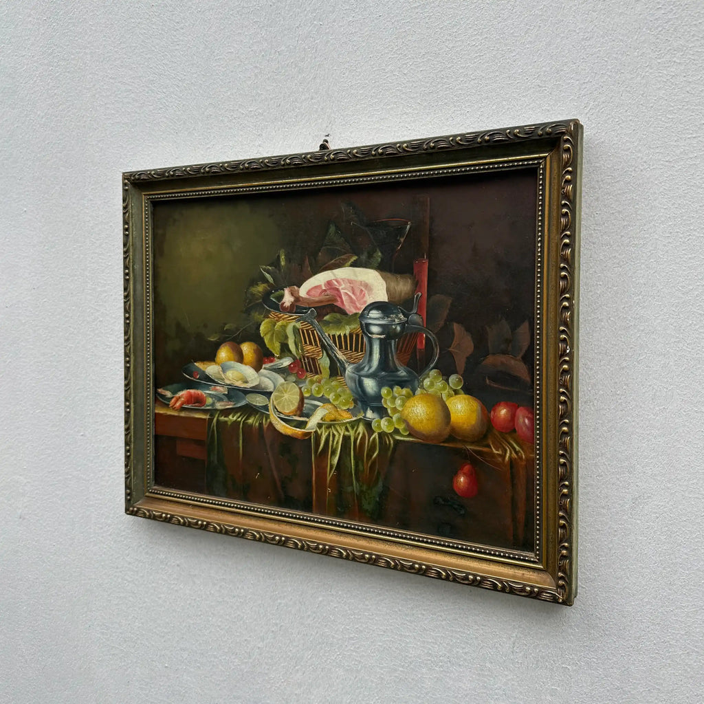 Vintage Still Life Hand-Painted Oil Painting | Mid-20th Century Artwork |  45x35cm - Vintage Oil Painting - Arden Gallery