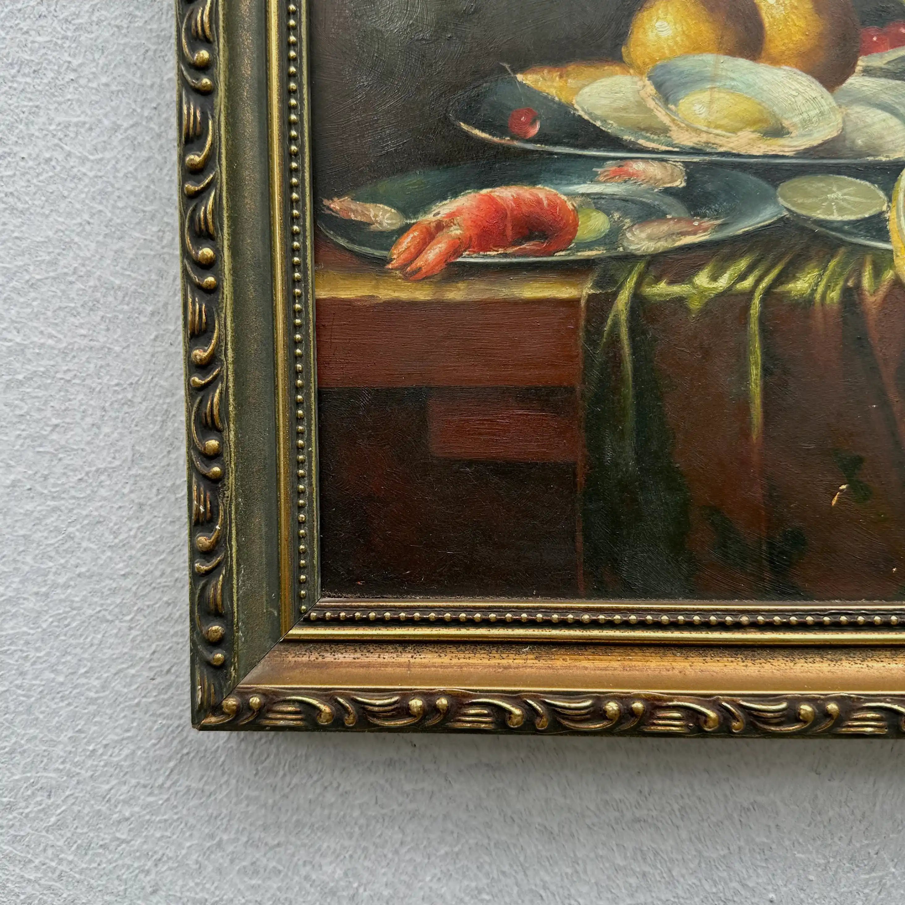 Vintage Still Life Hand-Painted Oil Painting | Mid-20th Century Artwork |  45x35cm - Vintage Oil Painting - Arden Gallery